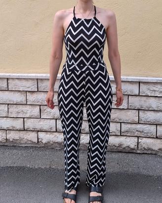 Tuta lunga geometrica per cerimonie o serate