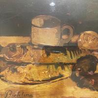 Quadro Giovanni Bartolena " Natura Morta con Pesci