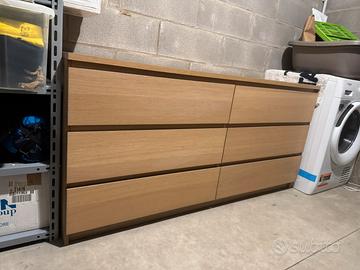 Cassettiera MALM Ikea usata