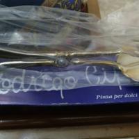 pinza per dolci in bagno d'argento 