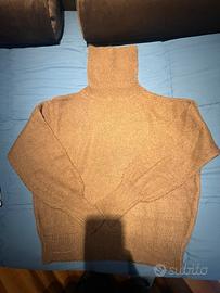 Maglione dolcevita marrone jijil