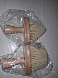 2 Spazzole Barbiere Legno Pulizia Collo Taglio