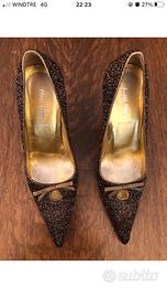 Décolleté Miu Miu Vintage T.37 Bronzo Tacco 8cm
