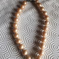 Collana di perle vintage con gancio in argento