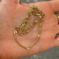 Catenina lavorata argento 925 placcato oro