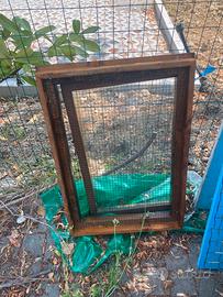 Specchio, calorifero, ringhiera, sedie, finestre