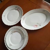 Servizio piatti per 6 in porcellana vintage DURKEN