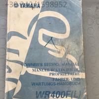MANUALE USO YAMAHA WRF 400 1999 2000 YZF 1998