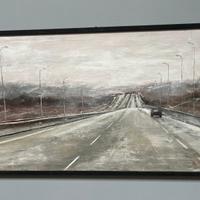 Arte: Quadro dipinto Franco Carollo 'Autostrada'