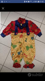Costume clown 3/4 anni