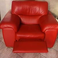 poltrona in vera pelle