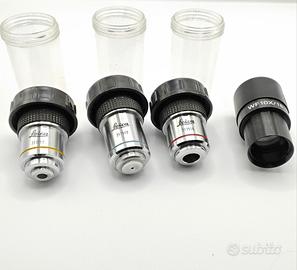Leica obbiettivi microscopio + oculare 