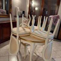 Tavolo legno bianco allungabile tondo