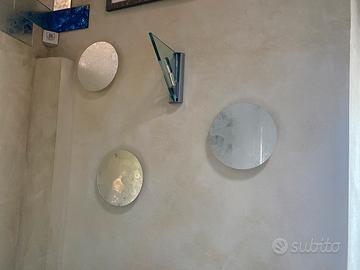 Set di 4 decorazioni a parte a specchio opacizzato