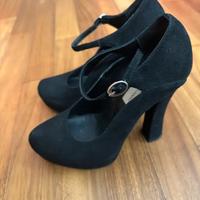 Décolleté camoscio vera pelle