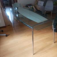Tavolo in vetro e metallo - Buono stato