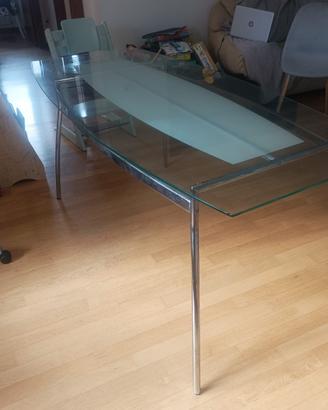 Tavolo in vetro e metallo - Buono stato