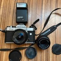 Pentax k1000 + obiettivi + flash