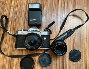 Pentax k1000 + obiettivi + flash