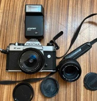 Pentax k1000 + obiettivi + flash