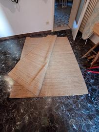 tappeto  in juta Ikea mai calpestato con calzature