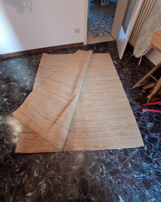 tappeto  in juta Ikea mai calpestato con calzature