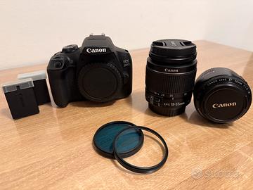 Canon EOS 2000D Kit Completo + 50mm + Flash