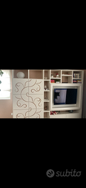 Mobile libreria e tv moderno