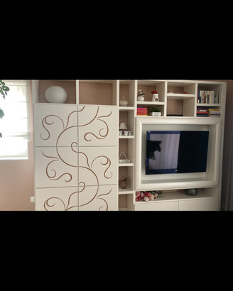Mobile libreria e tv moderno