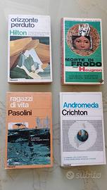 4 libri Hilton-Pasolini-Crichton-Hougron '64-'70