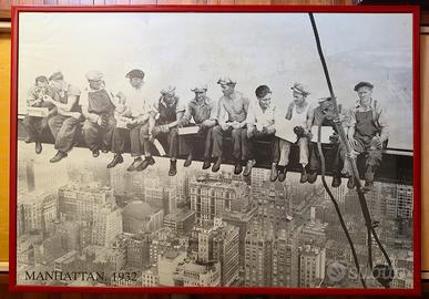 quadro foto grande grattacielo operai New York 
