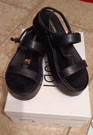 Sandali similpelle neri