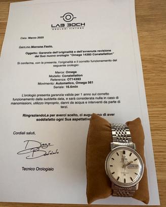 Omega Constallation Day Date Argento Acciaio