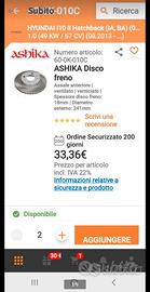 dischi freno hyundai i10 