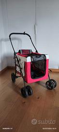 Trasportino passeggino carrello per cani PawHut