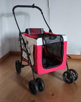 Trasportino passeggino carrello per cani PawHut