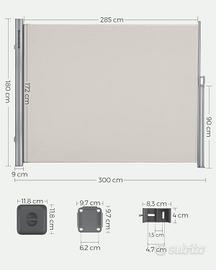 tenda da giardino avvolgibile 3 metri