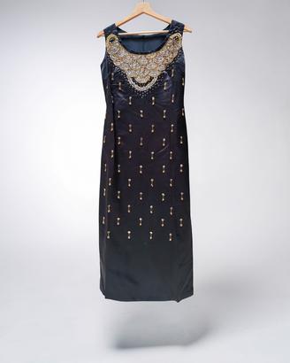 abito li ho in raso con paillettes  vintage