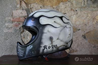 casco vintage Aerografato stile marmo (M)