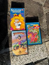 Tre cassette VHS vintage