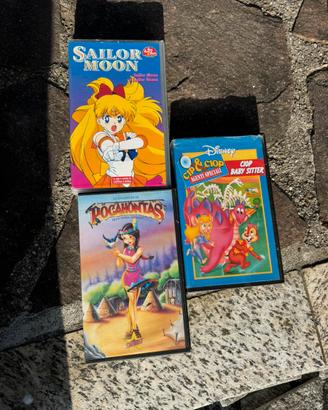 Tre cassette VHS vintage