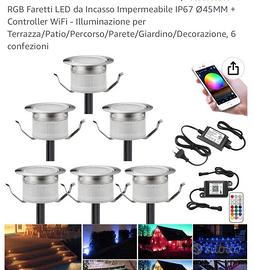 RGB Faretti LED da Incasso Impermeabile IP67 Ø45MM