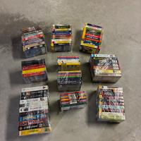 Blocco 60 VHS e 40 DVD misti.