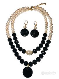 Set di Gioielli Artigianale con perle keshi