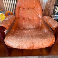 Poltrona in pelle Percival Lafer modello MP 173