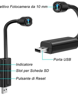 mini spycam WIFI USB videosorveglianza NUOVA