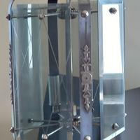 LAMPADARIO ANNI '70 design Vetro e Ferro Battuto