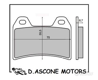 Coppia pastiglie anteriori sinterizzate Ducati Mon