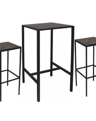 Tavolo CITY/TB2 alto con 2 Sgabelli da Esterno Bar