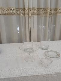 elegante set centrotavoli 2 vasi alti alzatine
